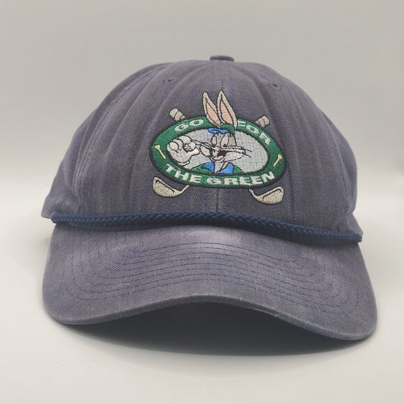 Used WARNER BROS. STUDIO STORE Bugs bunny "GO FOR THE GREEN" GOLF HAT - NICE! - Picture 1 of 7